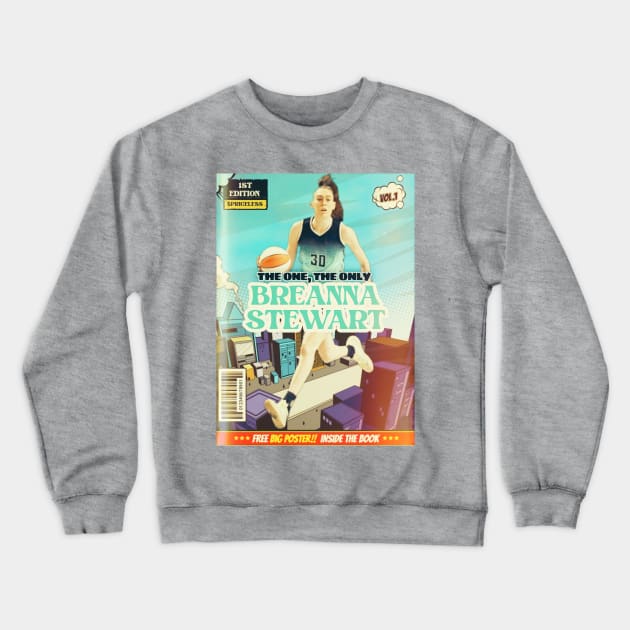 breanna stewart comic book Crewneck Sweatshirt by gritcitysports